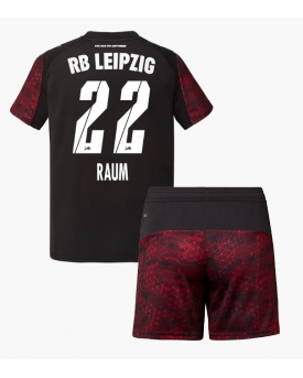 Billige Fotballdrakt RB Leipzig David Raum #22 Replika Tredjedraktsett Barn 2025-26 Kortermet (med bukser)